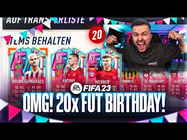 20x Fut Birthday GEZOGEN  Best Of Fut Birthday Team 2 Pack Opening  FIFA 23