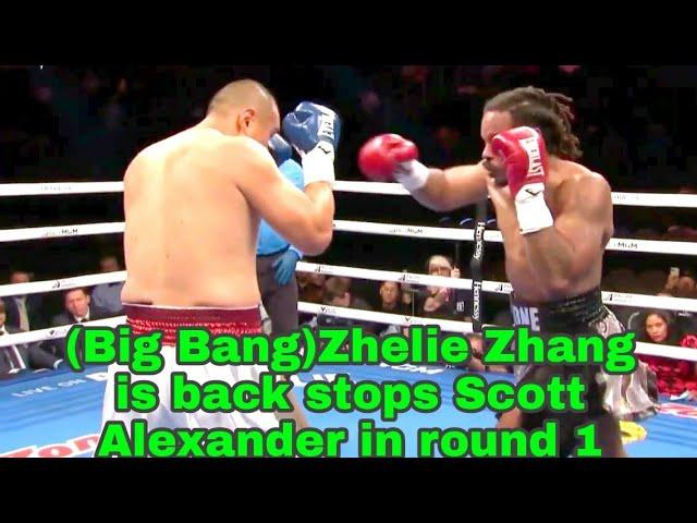 Zhilei Zhang stops  Scott Alexander in round 1.