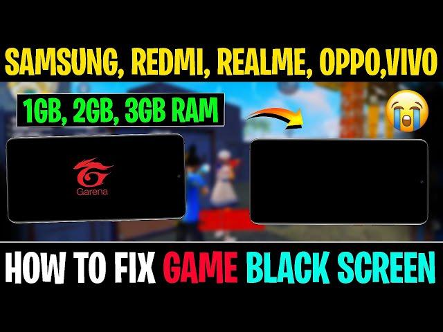 How to fix black screen problem in free fire | Low end phone black screen problem solve in Free fire