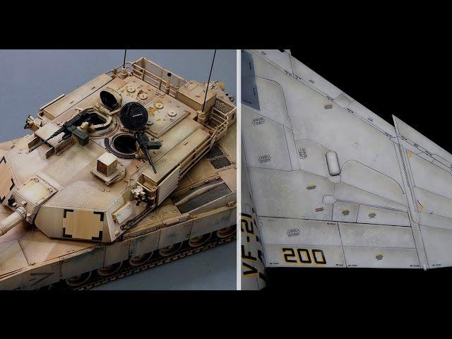 Painting & weathering scale models: Making contrast with oil paint (tanks & aircrafts)HD.