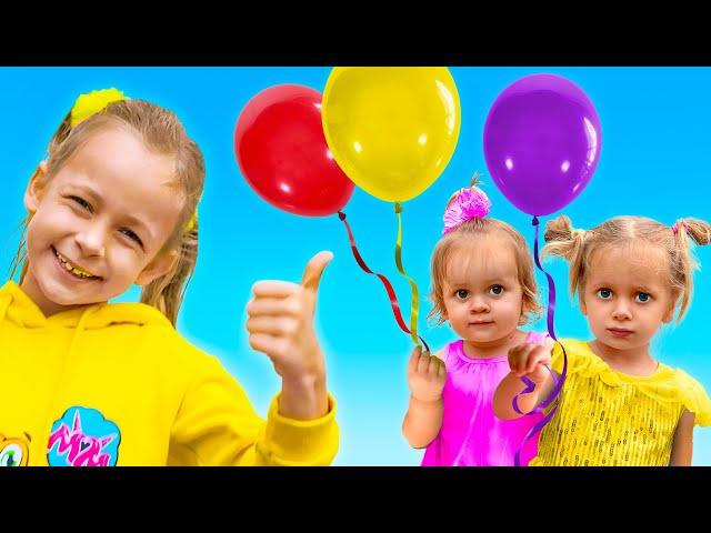 Balloon Song for children | Nursery Rhymes by Maya and Mary