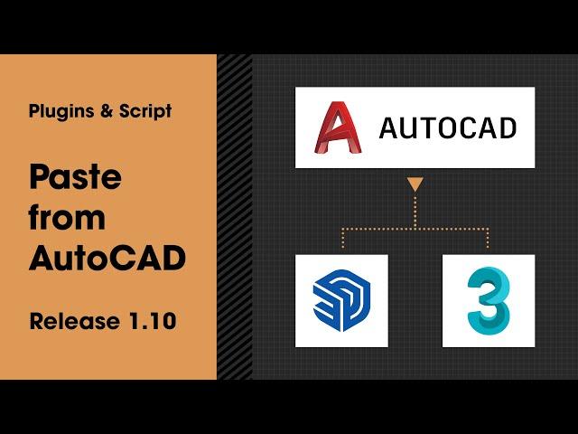 Paste from AutoCAD (free) — Copy AutoCAD Drawing and Paste Into 3dsMax & SketchUp