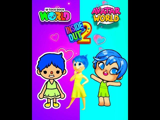 DISGUST, FEAR, ANGER and JOY / Inside Out 2 / Toca Boca vs Avatar World . #insideout2 #tocaboca