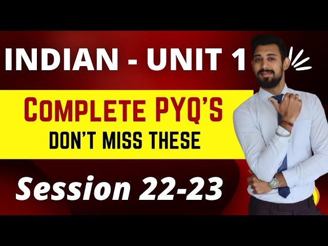 Important Questions | PYQ'S UNIT 1 | Indian eco | Class 12 | Don't Miss these