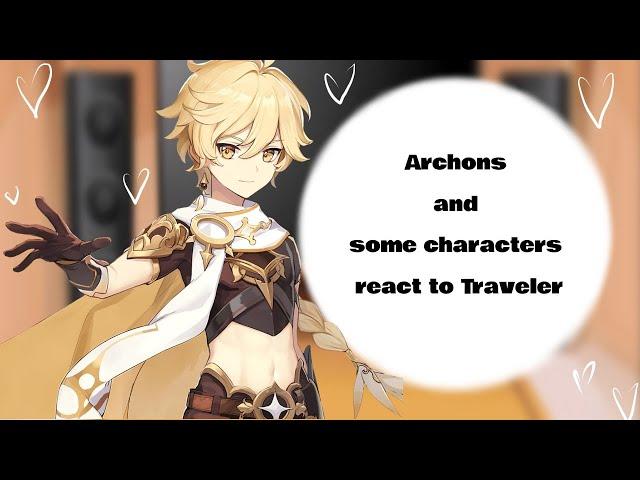 Archons and some characters react to Traveler || Male MC || Genshin Impact || Gacha Neon ||