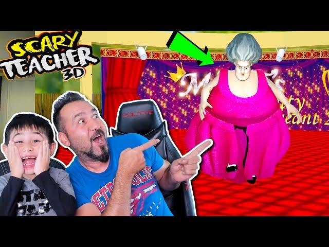 KIZGIN ÖĞRETMEN BALON OLDU UÇTU! | SCARY TEACHER 3D OYNUYORUZ!