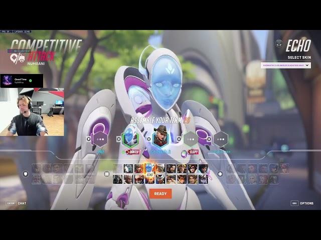 Danteh + Gale + Space + Sleepy! DANTEH ECHO GAMEPLAY OVERWATCH 2 SEASON 12 TOP 500