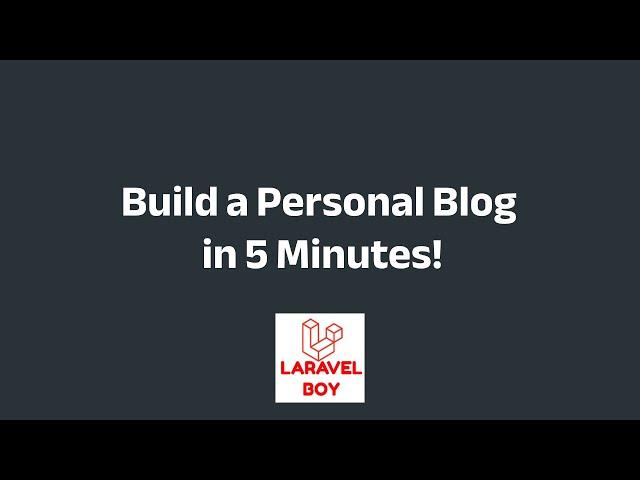 Laravel Filament : Build a Personal Blog in 5 Minutes with Laravel Filament!