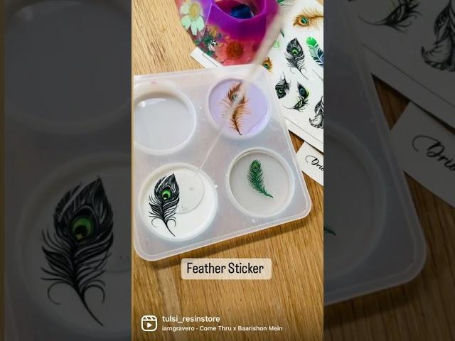 Feather Resin Keychain/ Resin art for beginners/Resin tutorials for free/ Epoxy Resin