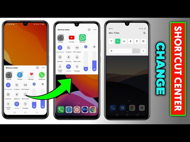 VIVO y11.y12.y15.y17.y19.y20.y20a.y20g.Shortcut Center | vivo me shortcut center kaise change kare |