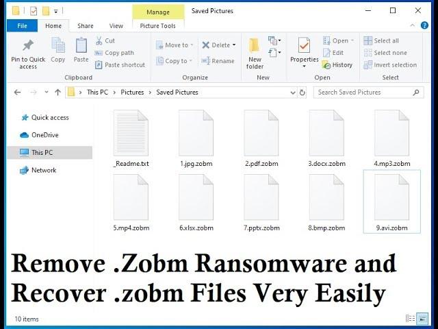 Remove .Zobm File Virus/.Zobm Ransomware (+Recover .zobm Files)