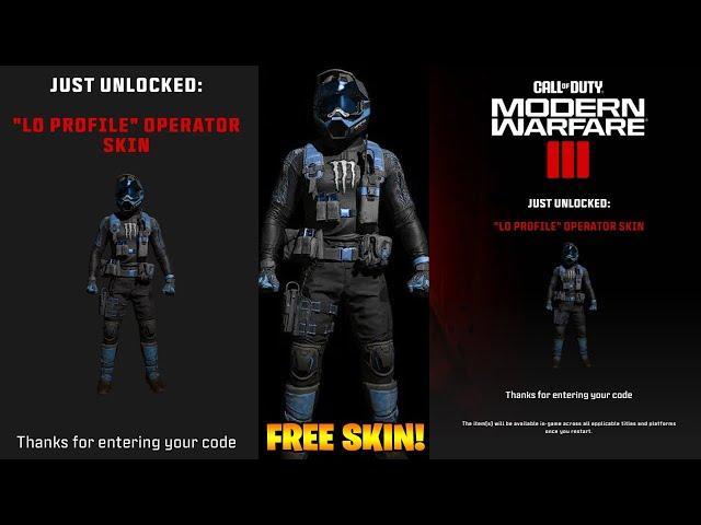 How to get the Blue Monster Energy Skin CODE FREE in Call of Duty: MW3 and Warzone