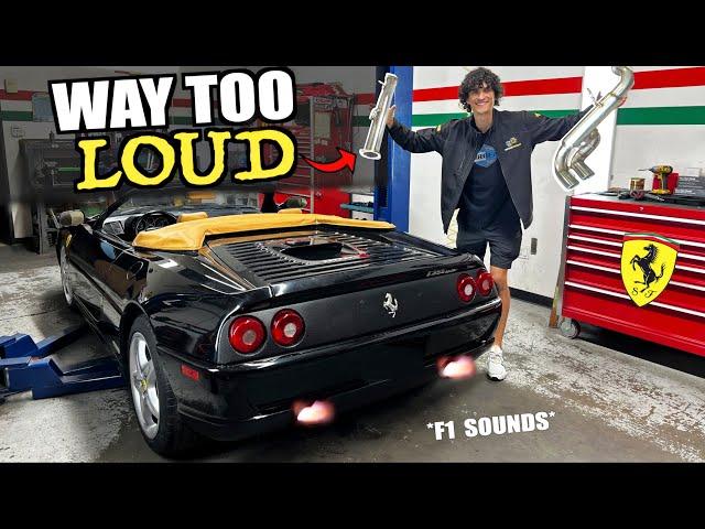 Fully Straight Piping Our Ferrari F355! LOUDEST In The World!