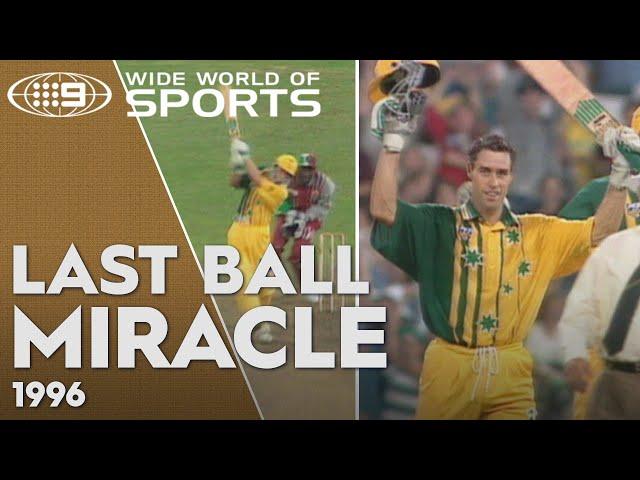 Michael Bevan hits FOUR off last ball to save Australia - 1996 | Wide World of Sports