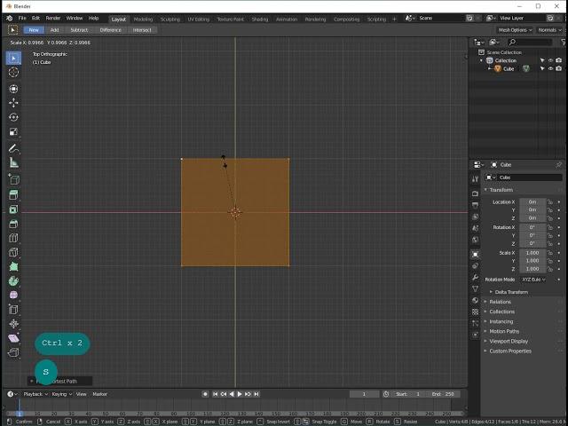 Создание 3D модели кнопки клавиатуры в Blender