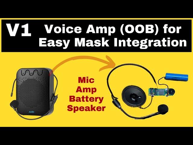 Easy Helmet/Mask microphone & amplifier solution for giving your costume a voice.