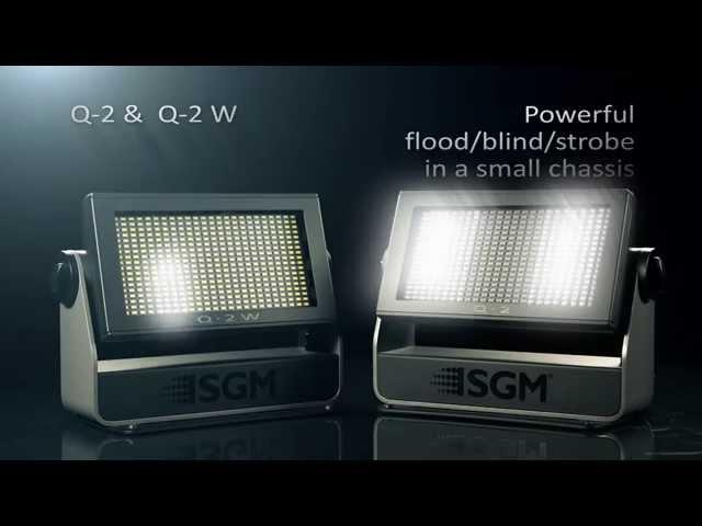 SGM presents the Q-2 & Q-2 W flood, blind, strobe lights