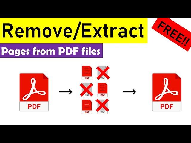Extract or delete pages from pdf file using Adobe acrobat reader