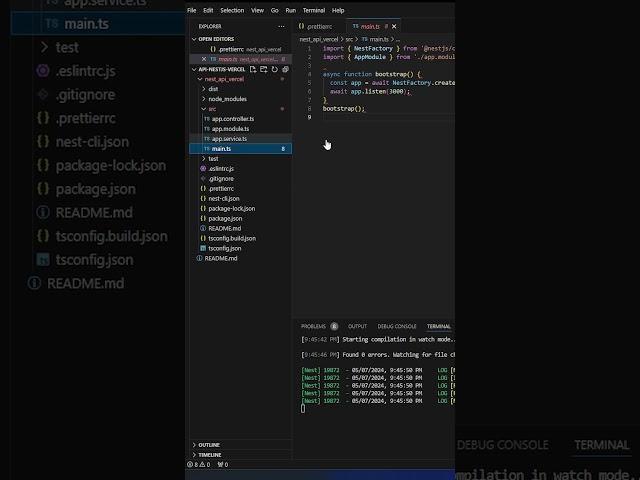 Prettier extension in VSCode issue with NestJs Fresh Project