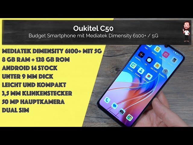 Oukitel C50 | affordable compact budget smartphone with "pure" Android 14 and 5G - review