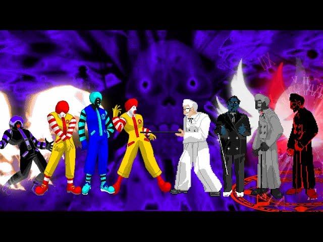 Ronald McDonald Team vs Colonel Sanders Team | KOF MUGEN