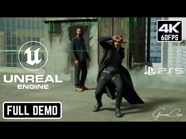 Unreal Engine 5 THE MATRIX AWAKENS PS5 Gameplay Walkthrough Full Demo [4K 60FPS]