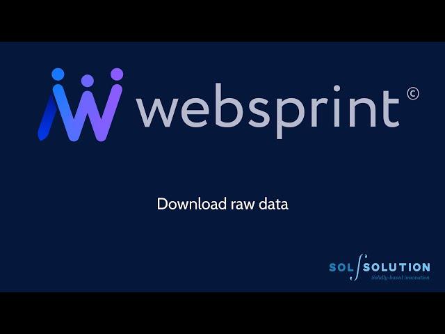 Websprint© : Download raw data