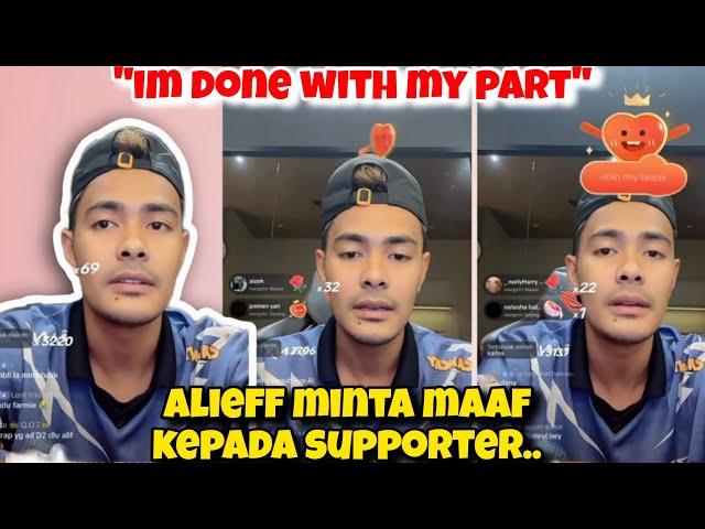 Bos Alieff Minta Maaf Kepada Supporter Aiteam ?! Alieff Dah Selesai Part Dia..