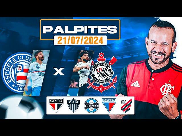 PALPITES DE FUTEBOL DOMINGO 21 07 2024 + BILHETE PRONTO 