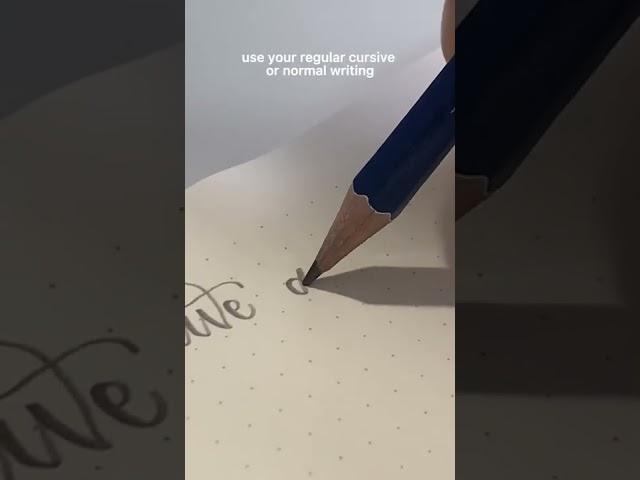 you can use a pencil for CALLIGRAPHY  #shorts