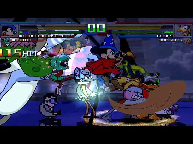 NICK54222 MUGEN: Team Mickey Mouse VS Team Goofy (Totalcheese)