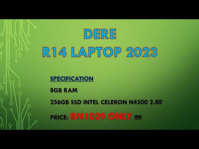 DERE R14 NOTEBOOK LAPTOP UNBOXING