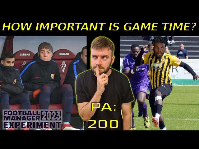 How Much Does Game Time Affect Development? | Football Manager 2023 Experiment