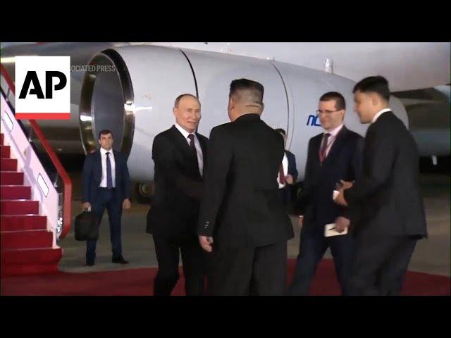 WATCH: Putin greeted by Kim Jong Un as he arrives in North Korea