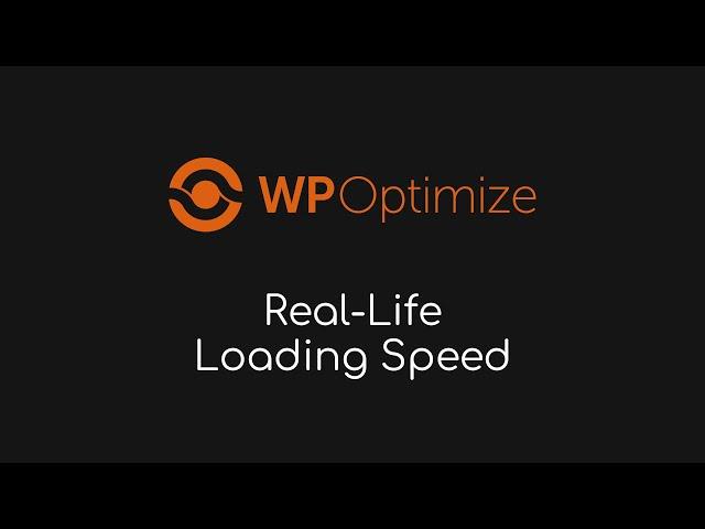 This is how fast websites load with WP-Optimize