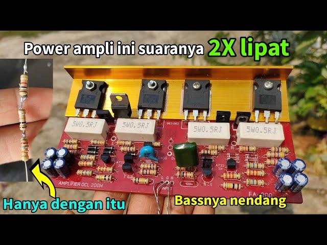 Amplifier biasa diubah jadi power ampli BTL suara bass jadi lebih nendang