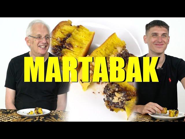 Bule eat MARTABAK MANIS in Indonesia