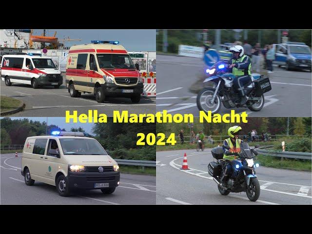 [Krad, MTW-V uvm.] Einsatzfahrten während Hella Marathon Nacht in Rostock