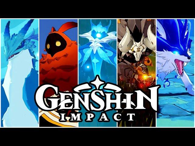 Genshin Impact - All Boss Fights  "In Update Version 1.01" (PS4 PRO)