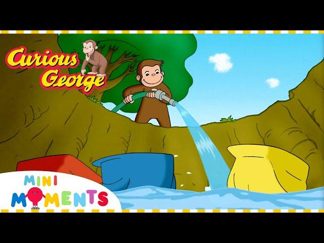 George Builds a Pond! | Curious George | 1 Hour Compilation | Mini Moments