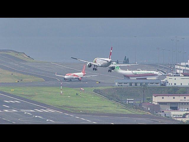 5 DIFFICULT LANDINGS Windy Day at Madeira Airport