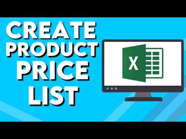 How To Create Product Price List on Microsoft Excel 2024