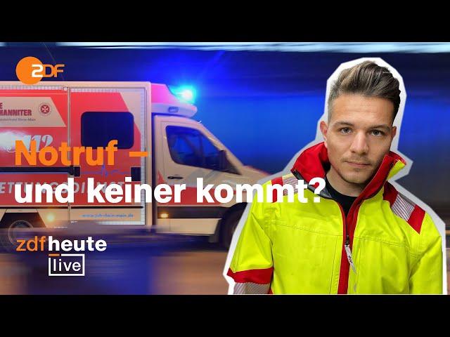 Kann der Rettungsdienst noch gerettet werden? Ein Sanitäter berichtet bei ZDFheute live