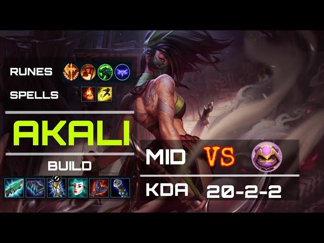 Wild Rift Akali Gameplay VS Kennen | Wild Rift Akali Build & Runes | Wild Rift Akali one shot combo