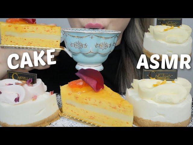 CAKE ASMR *NEW YORK Cheese Cakes Mango, Lychee Rose with Grapefruit Mango Cake NO Talking | N.E