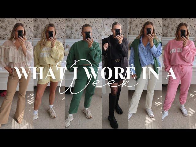 WHAT I WORE IN A WEEK | LOUNGEWEAR & BOTTOMLESS BRUNCH OUTFIT | PETITESIDEOFSTYLE