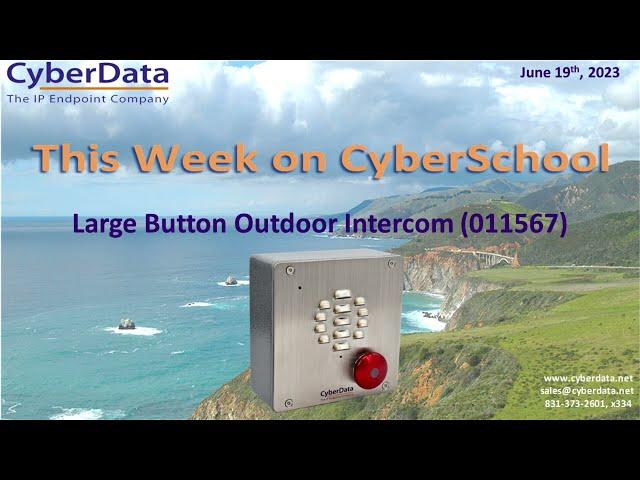 SIP Large Button Outdoor Intercom