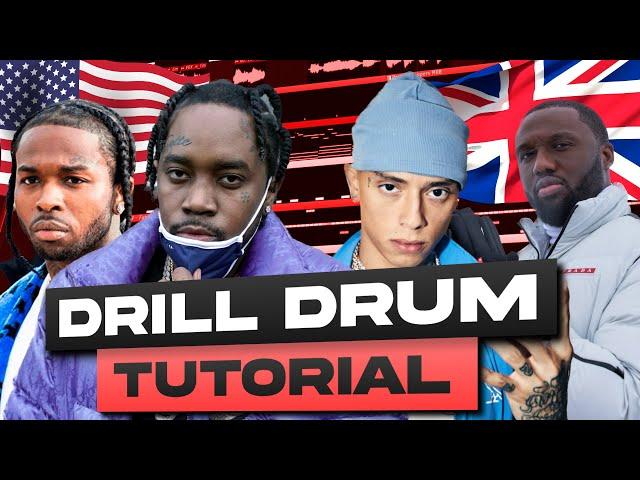 *FREE KIT* DRILL DRUM PATTERNS TUTORIAL (NY/UK Drill, 808 Slides, Samples) FL Studio 21