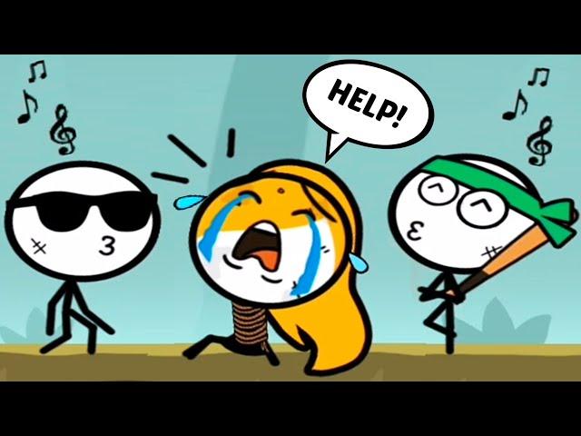 Save Her(WEEGOON) Gameplay Walkthrough - All Levels 1-40 Solution - Funny Stickman Brain Puzzle Game