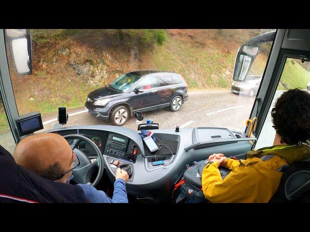 Mountain Bus Drive, France 4K